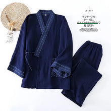 Charger l'image dans la galerie, Jinbei Homme Japonais – Pyjama Coton Casual Ample | Vêtement Intérieur Traditionnel