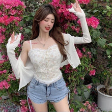 Charger l'image dans la galerie, BUSTIER KAWAII À FLEURS FRANÇAISE - Kimono Japonais