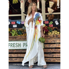 Charger l'image dans la galerie, CARDIGAN KIMONO IMPRIMÉ COQUELICOT BOHO POUR FEMME - Kimono Japonais