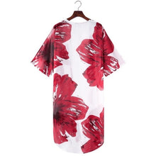 Charger l'image dans la galerie, CARDIGAN KIMONO IMPRIMÉ COQUELICOT BOHO POUR FEMME - Kimono Japonais