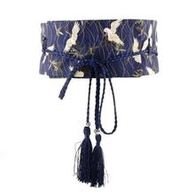 Charger l'image dans la galerie, Ceinture Obi ´´Fusako´´ Obi Femmes Kimonojaponais Bleu