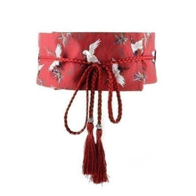 Charger l'image dans la galerie, Ceinture Obi ´´Fusako´´ Obi Femmes Kimonojaponais Rouge