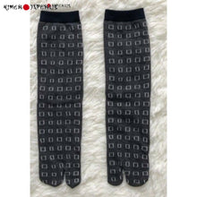 Charger l'image dans la galerie, Chaussette tabi noires motif carreaux - Kimono Japonais