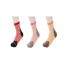 Charger l'image dans la galerie, Chaussettes Japonaises Kawaii Neko Kitty à rayures - Kimono Japonais