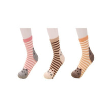 Charger l'image dans la galerie, Chaussettes Japonaises Kawaii Neko Kitty à rayures - Kimono Japonais