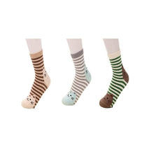 Charger l'image dans la galerie, Chaussettes Japonaises Kawaii Neko Kitty à rayures - Kimono Japonais