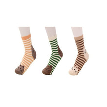 Charger l'image dans la galerie, Chaussettes Japonaises Kawaii Neko Kitty à rayures - Kimono Japonais