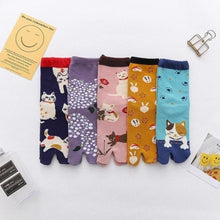 Charger l'image dans la galerie, Chaussettes tabi kawaii-Lot de cinq paires - Kimono Japonais