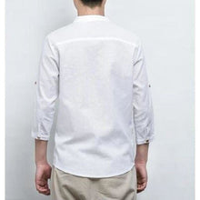 Charger l'image dans la galerie, Chemise Homme en lin à col V ´´Loa´´ Kimonos Cardigan Street Mixte Kimonojaponais
