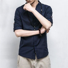 Charger l'image dans la galerie, Chemise Homme en lin 'Fujio' Kimonos Cardigan Street Mixte Kimonojaponais