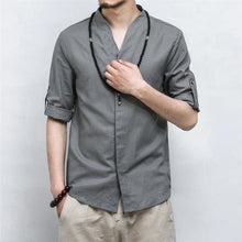 Charger l'image dans la galerie, Chemise Homme en lin 'Fūka' Kimonos Cardigan Street Mixte Kimonojaponais