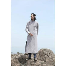 Charger l'image dans la galerie, Chemise Homme Kung Fu Kimonos Cardigan Street Mixte Kimonojaponais Gris L