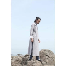 Charger l'image dans la galerie, Chemise Homme Kung Fu Kimonos Cardigan Street Mixte Kimonojaponais Gris M