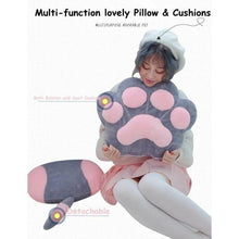 Charger l'image dans la galerie, Coussin Kawaii Patte de chat - Kimono Japonais