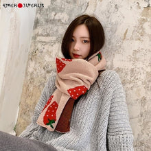 Charger l'image dans la galerie, Echarpe Japonaise Kawaii imprimé fraise - Kimono Japonais