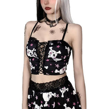Charger l'image dans la galerie, Ensemble Kawaii gothique Tête de mort - Kimono Japonais