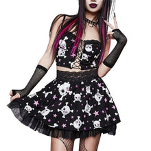 Charger l'image dans la galerie, Ensemble Kawaii gothique Tête de mort - Kimono Japonais