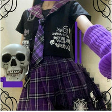 Charger l'image dans la galerie, Ensemble Kawaii gothique Univesitaire mortelle - Kimono Japonais