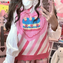 Charger l'image dans la galerie, GILET KAWAII EN TRICOT GÂTEAU D'ANNIVERSAIRE - Kimono Japonais