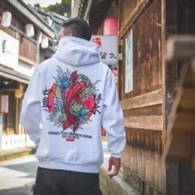Charger l'image dans la galerie, Hoodie Hannya blanc avec designs inspirés des légendes japonaises, parfait pour un style unique et moderne.