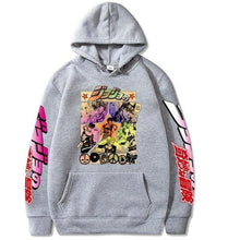 Charger l'image dans la galerie, Hoodie Jojo's Pull Hoodies Mangas Kimono Japonais Gris XL