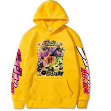 Charger l'image dans la galerie, Hoodie Jojo's Pull Hoodies Mangas Kimono Japonais Jaune XXL