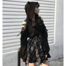 Charger l'image dans la galerie, Hoodie Kawaii chat noir - Kimono Japonais