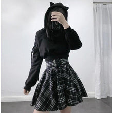 Charger l'image dans la galerie, Hoodie Kawaii chat noir - Kimono Japonais