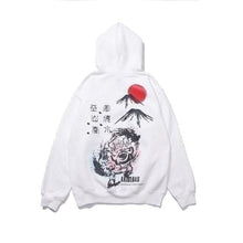 Charger l'image dans la galerie, Hoodie Mont Fuji Pull Hoodies Mangas Kimonojaponais Blanc S