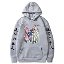 Charger l'image dans la galerie, Hoodie Titans Pull Hoodies Mangas Kimono Japonais Gris 4XL