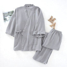 Charger l'image dans la galerie, Jinbei Douce nuit Pyjama Jinbei Femme Kimonojaponais Gris L