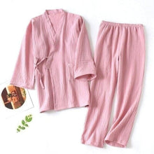 Charger l'image dans la galerie, Jinbei Douce nuit Pyjama Jinbei Femme Kimonojaponais Rose M