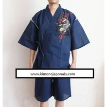 Charger l'image dans la galerie, Jinbei Tradition Pyjama Jinbei Homme Kimonojaponais