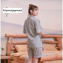 Charger l'image dans la galerie, Jinbei Yorokobi Pyjama Jinbei Femme Kimono Japonais