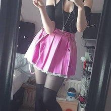 Charger l'image dans la galerie, JUPE KAWAII PLISSÉE À OURLET EN DENTELLE - Kimono Japonais