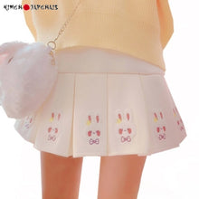 Charger l'image dans la galerie, JUPE KAWAII PLISSÉE LOLITA IMPRESSION LAPIN MIGNON - Kimono Japonais