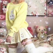 Charger l'image dans la galerie, JUPE KAWAII PLISSÉE LOLITA IMPRESSION LAPIN MIGNON - Kimono Japonais