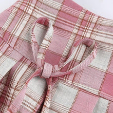 Charger l'image dans la galerie, JUPE KAWAII TENNIS À POMPONS EN TISSU ÉCOSSAIS - Kimono Japonais