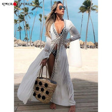 Charger l'image dans la galerie, KIMONO FEMME BLANC BRODERIE - Kimono Japonais