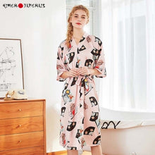 Charger l'image dans la galerie, Kimono Femme Evantail Japonais - Kimono Japonais