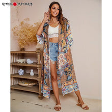 Charger l'image dans la galerie, KIMONO FEMME FLORAL HIPPY - Kimono Japonais