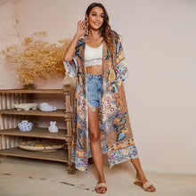 Charger l'image dans la galerie, KIMONO FEMME FLORAL HIPPY - Kimono Japonais
