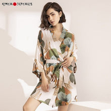 Charger l'image dans la galerie, Kimono Femme Satin Automne Japonais - Kimono Japonais