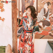 Charger l'image dans la galerie, Kimono femme Satin MANGA - Kimono Japonais