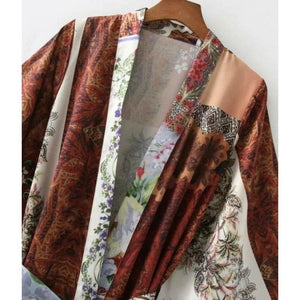 Kimono Femme Satin Safari - Kimono Japonais