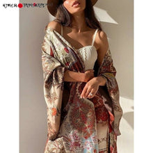 Charger l'image dans la galerie, Kimono Femme Satin Safari - Kimono Japonais