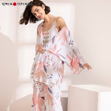 Charger l'image dans la galerie, Kimono Femme Satin Set Pyjama Saisons - Kimono Japonais