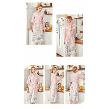 Charger l'image dans la galerie, Kimono Femme Satin Vague Japonaise - Kimono Japonais