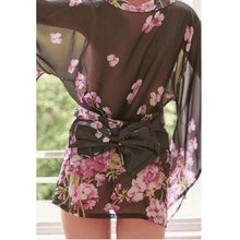 Charger l'image dans la galerie, Kimono Femme Sexy ´'Hanami´´ Kimono sexy Kimonojaponais Noir