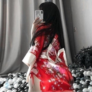 Kimono Femme Sexy ´ Sake´ Kimono sexy Kimonojaponais Rouge 